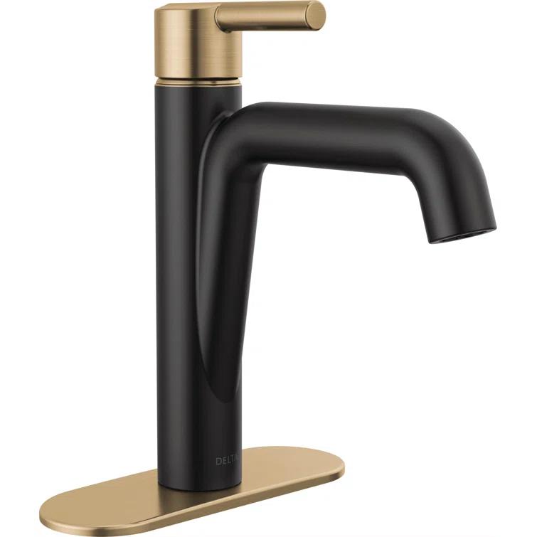 Nicoli Single Hole Bathroom Faucet with Drain Assembly, Single Handle Bathroom Sink Faucet