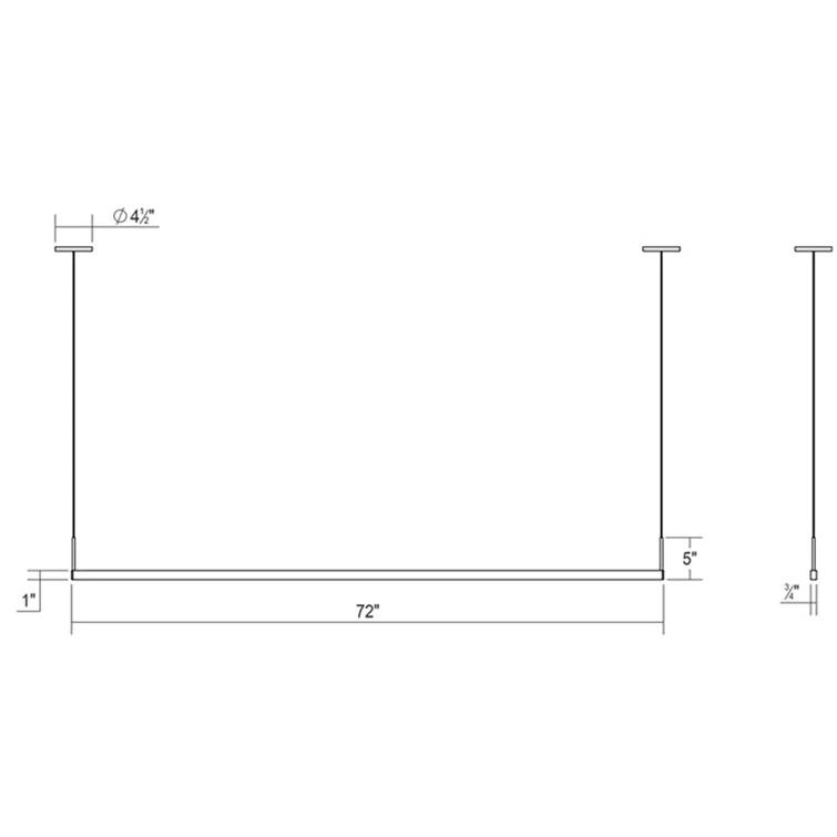 Thin-Line 2 - Light LED Kitchen Island Pendant