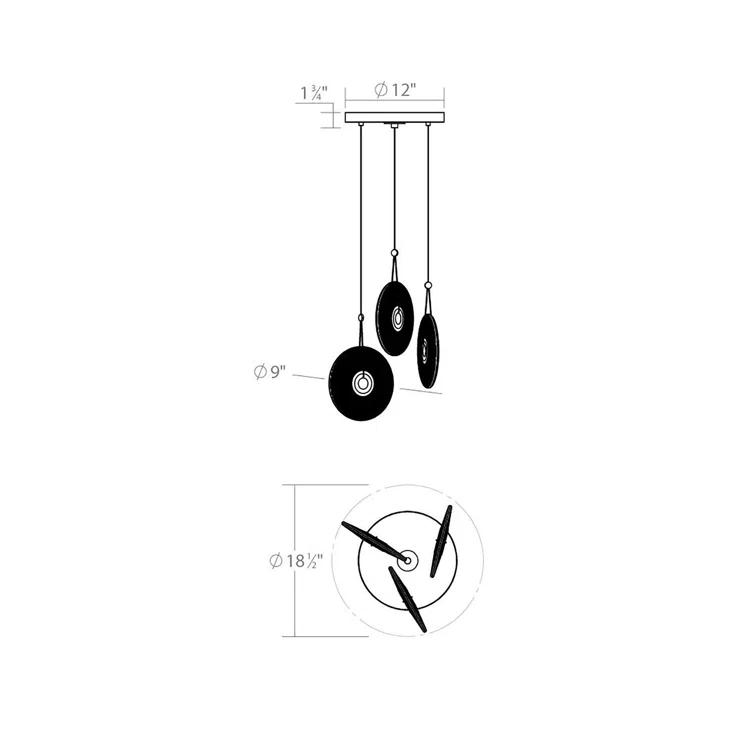 Meclisse 3 - Light LED Cluster Pendant