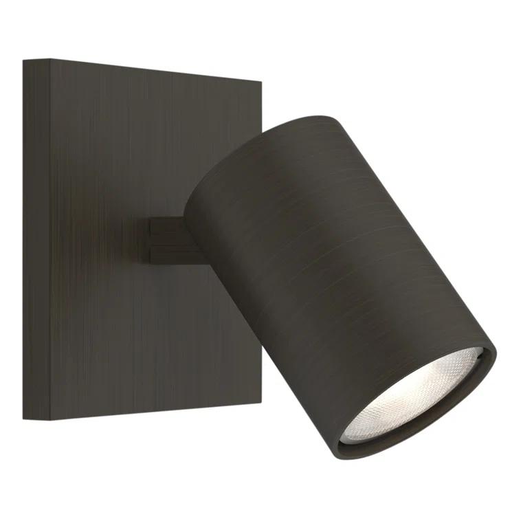 Contemporary Indoor Adjustable Spotlight in Painted White Metal