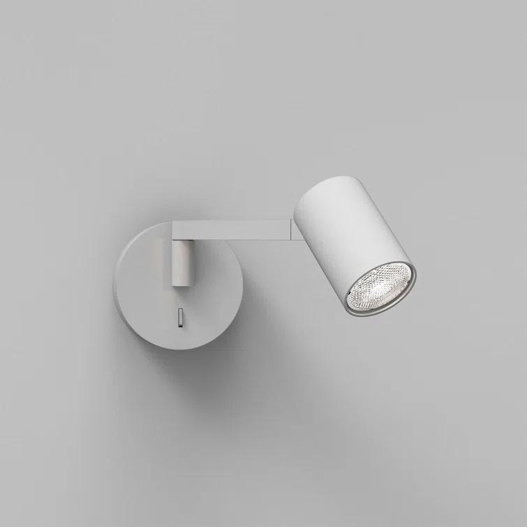 White Metal Adjustable Swing Arm Wall Sconce