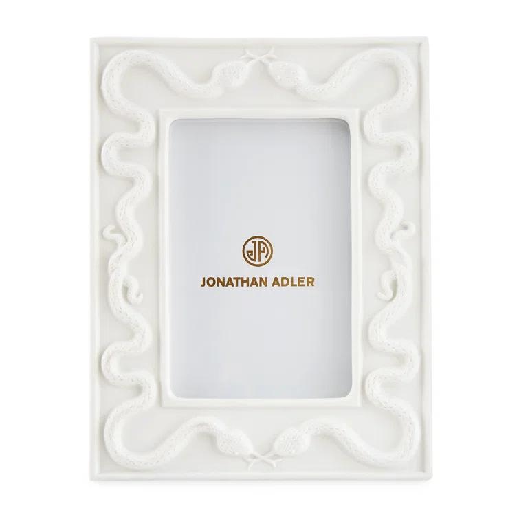 Jonathan Adler Eden White Ceramic Picture Frame