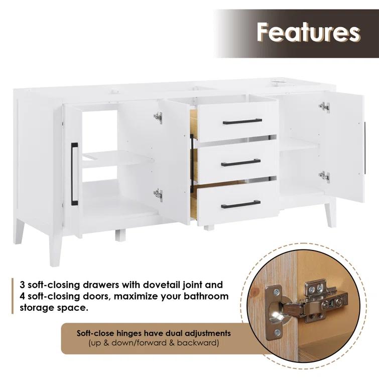 Laurel 71.2" Double Bathroom Vanity Base Only