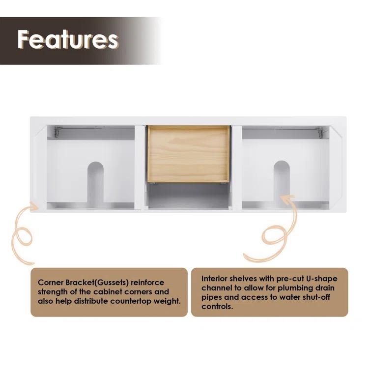 Laurel 71.2" Double Bathroom Vanity Base Only
