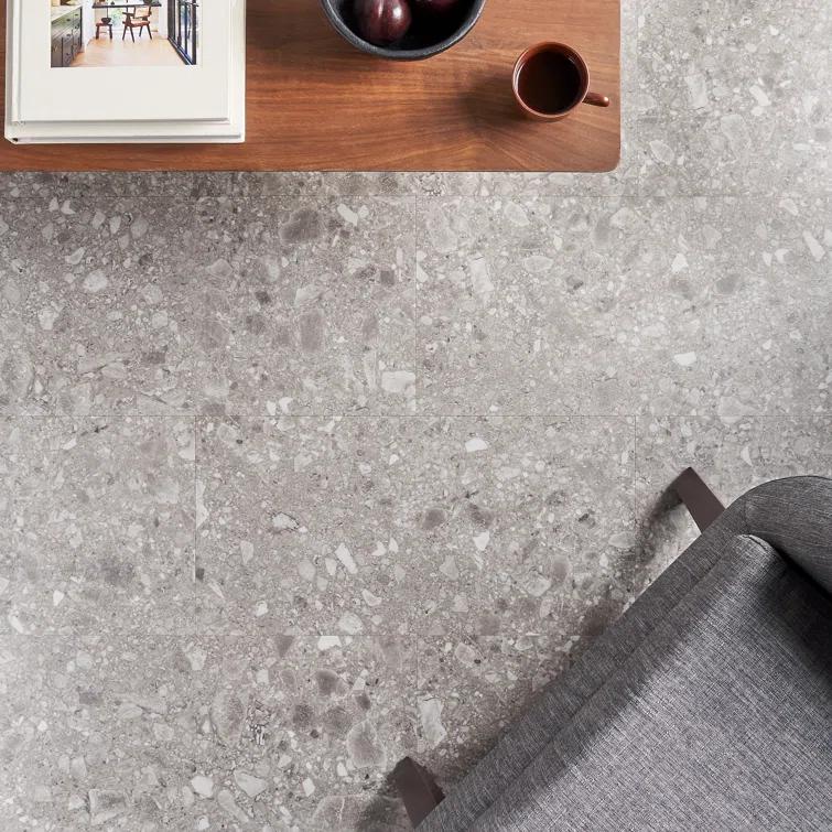 Stonehenge Rizzo LVT 12MIL 12" W x 24" L Terrazzo Look Glue Down Luxury Vinyl Tile