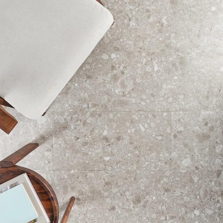 Stonehenge Rizzo LVT 12MIL 12" W x 24" L Terrazzo Look Glue Down Luxury Vinyl Tile