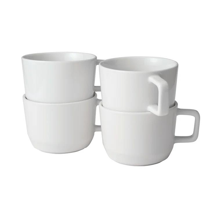 Austin Libbey 17.5-Ounce Large Porcelain Coffee Mug, Set Of 4, Himalayan Salt Pink (Set of 4)