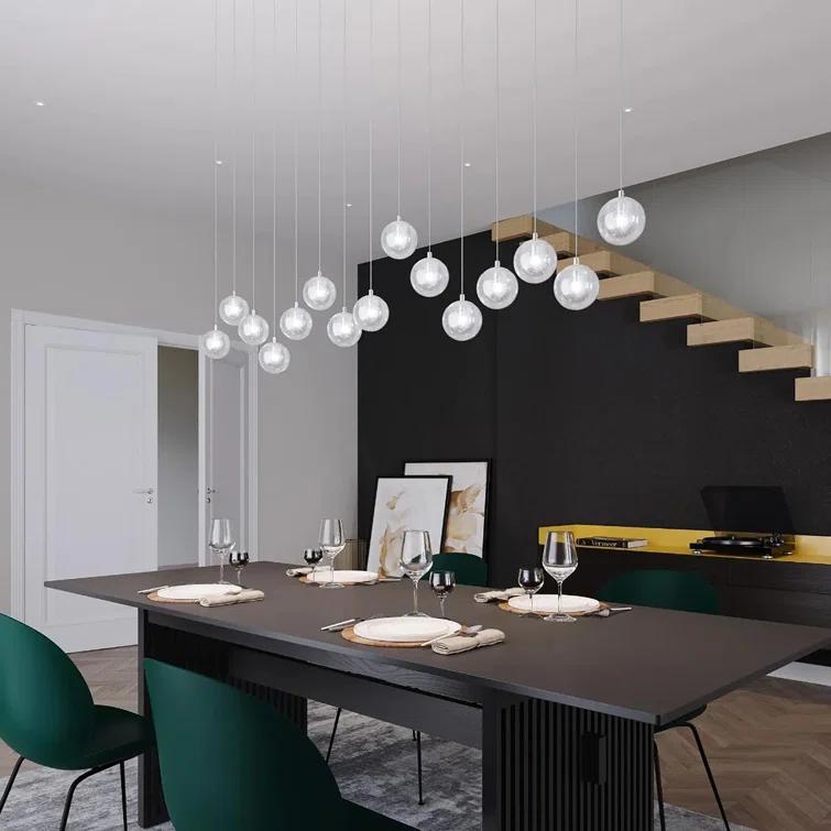 SONNEMAN Champagne Bubbles - Light Polished Chrome Cluster Pendant