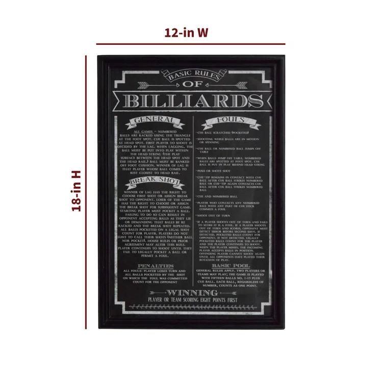 Hathaway Games " Billiard Game Rules "