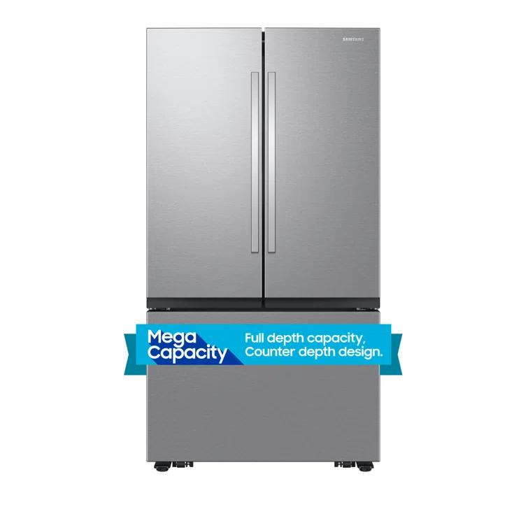 Samsung RF27CG5100SRAA 27 Cubic Feet Mega Capacity Counter Depth 3-Door French Door Refrigerator with Dual Auto Ice Maker