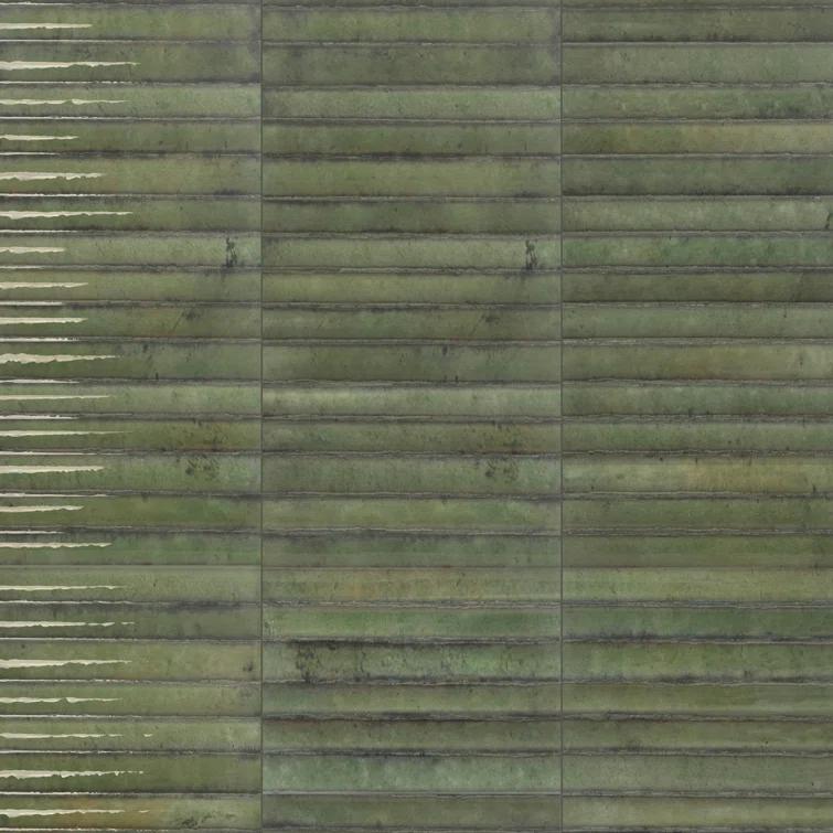 Canu 5.9 In. x 11.81 In. Polished Fluted Ceramic Subway Wall Tile (9.68 Sq. Ft. / Case)