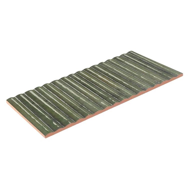 Canu 5.9 In. x 11.81 In. Polished Fluted Ceramic Subway Wall Tile (9.68 Sq. Ft. / Case)