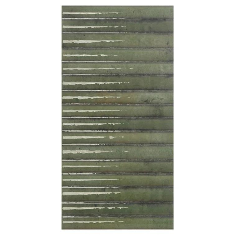 Canu 5.9 In. x 11.81 In. Polished Fluted Ceramic Subway Wall Tile (9.68 Sq. Ft. / Case)