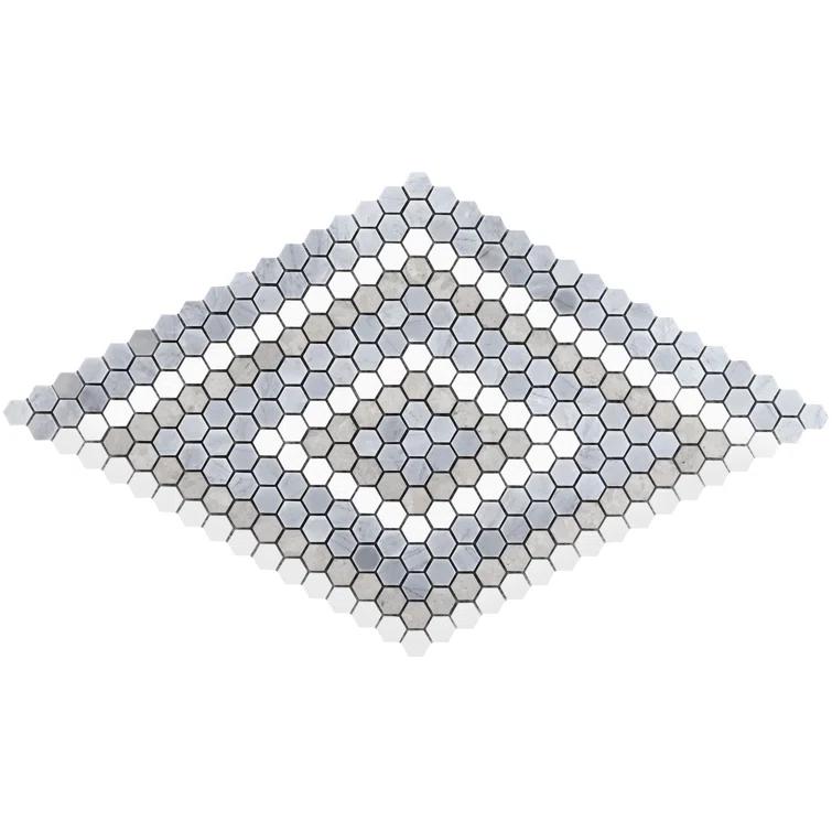 Hyperion 15.03'' W x 17.36'' L Marble Tile Mosaic Sheet