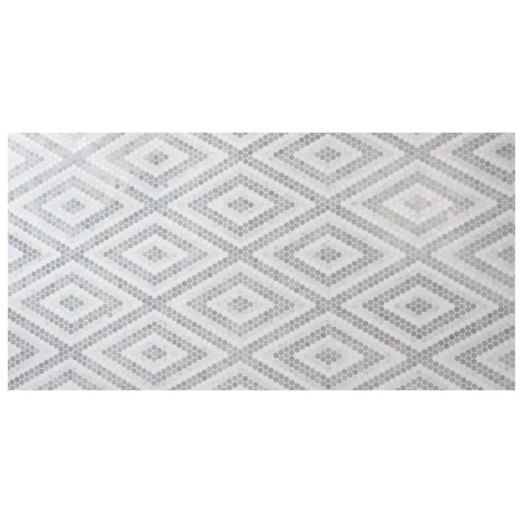 Hyperion 15.03'' W x 17.36'' L Marble Tile Mosaic Sheet