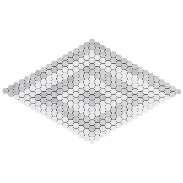 Hyperion 15.03'' W x 17.36'' L Marble Tile Mosaic Sheet