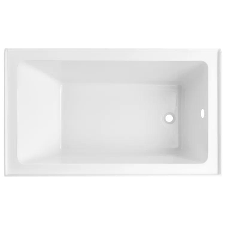 Alcove Soaking Skirt Bathtub with Overflow and Drain