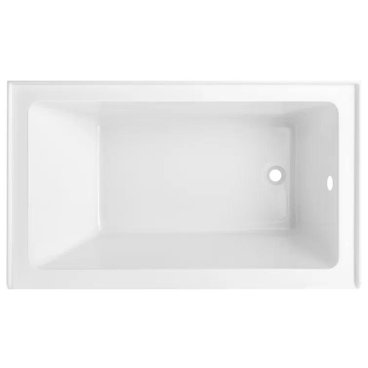 Alcove Soaking Skirt Bathtub with Overflow and Drain