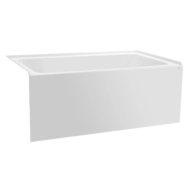Alcove Soaking Skirt Bathtub with Overflow and Drain