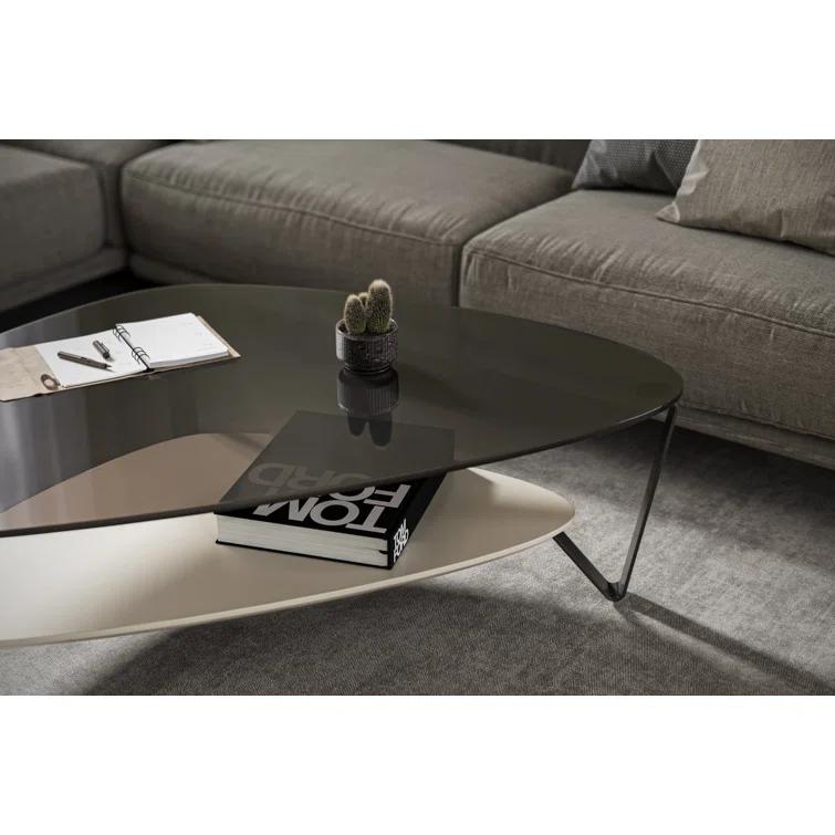 Dino Glass Top Coffee Table