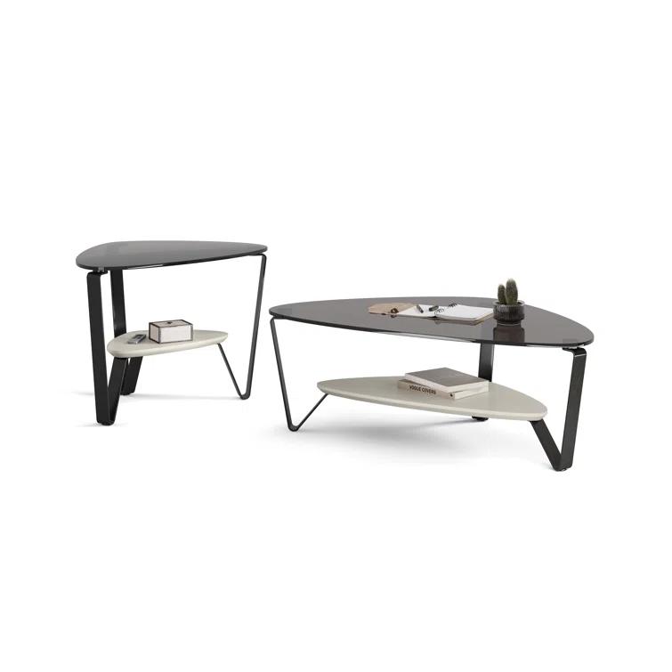 Dino Glass Top Coffee Table