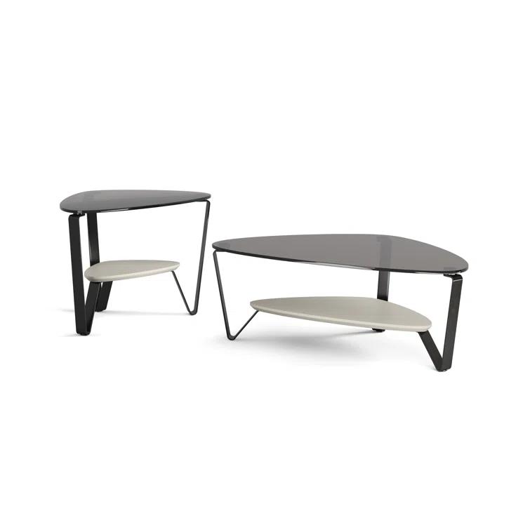 Dino Glass Top Coffee Table