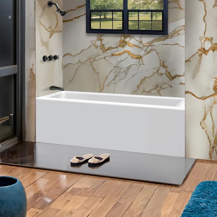 Apron Soaking Acrylic Bathtub