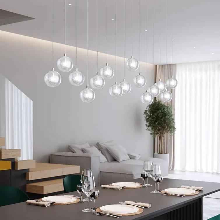 SONNEMAN Champagne Bubbles - Light Polished Chrome Cluster Pendant