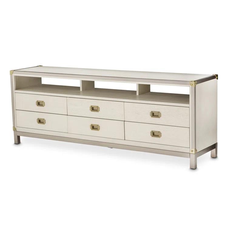 Michael Amini / Kathy Ireland Home Designs Menlo Station Solid Wood TV Stand for TVs up to 88"