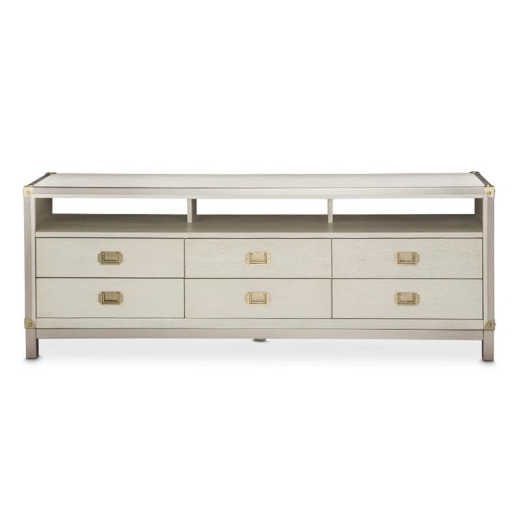 Michael Amini / Kathy Ireland Home Designs Menlo Station Solid Wood TV Stand for TVs up to 88"