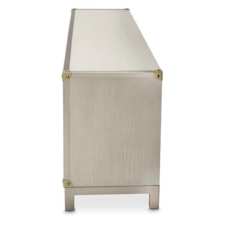 Michael Amini / Kathy Ireland Home Designs Menlo Station Solid Wood TV Stand for TVs up to 88"