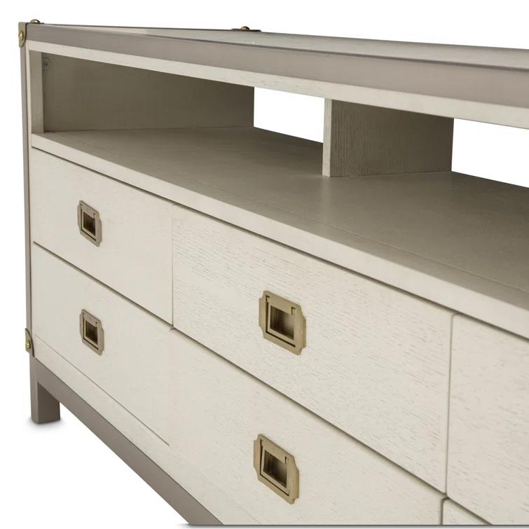 Michael Amini / Kathy Ireland Home Designs Menlo Station Solid Wood TV Stand for TVs up to 88"