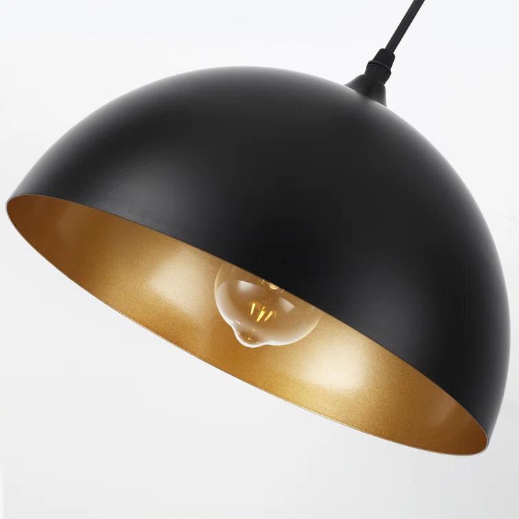 Danialah 1 - Light 11.81" Industrial Dome Single Pendant with Metal Dome Shade for Kitchen Island Dinning Room