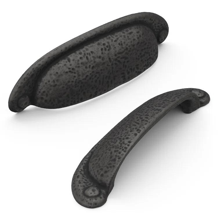 Refined Rustic Kitchen Cabinet Handles, Solid Core Drawer Pulls for Cabinet Doors, 3" & 3-3/4"(96mm)