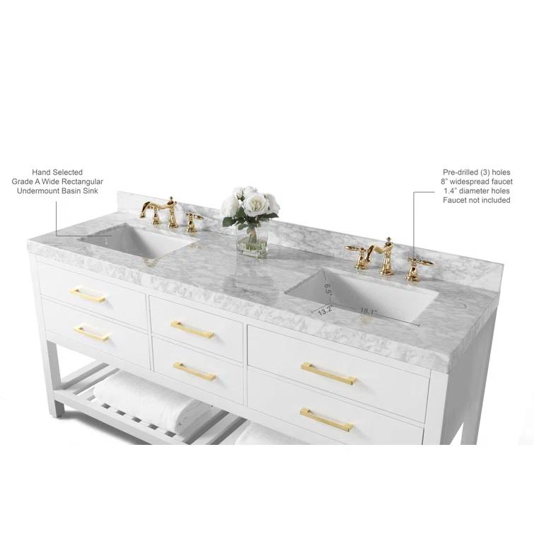Carrie 72'' Double Bathroom Vanity