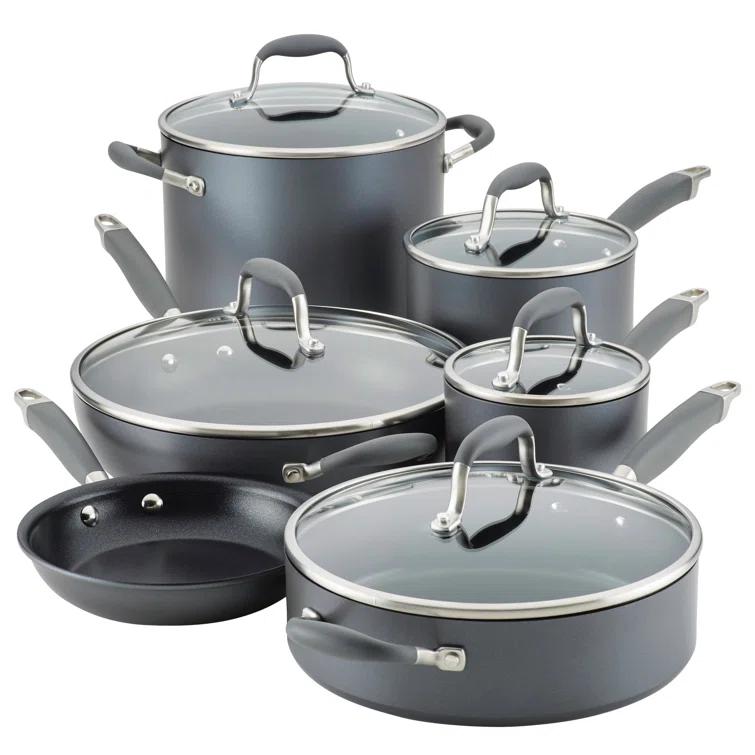 Anolon Anolon Advanced Home Hard Anodized Nonstick Cookware Set, 11 Piece