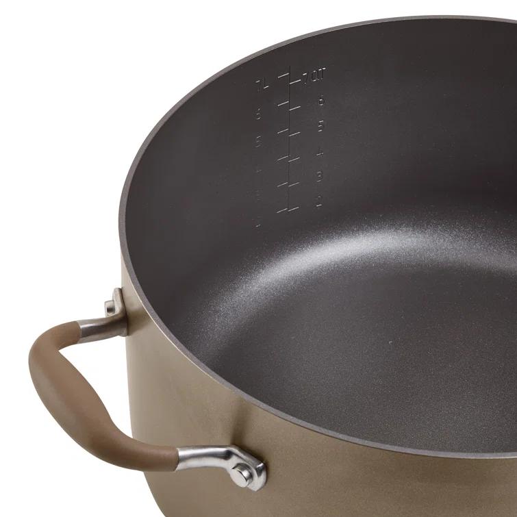 Anolon Anolon Advanced Home Hard Anodized Nonstick Wide Stockpot With Steamer Insert Set, 3-Piece,  8.5-Quart