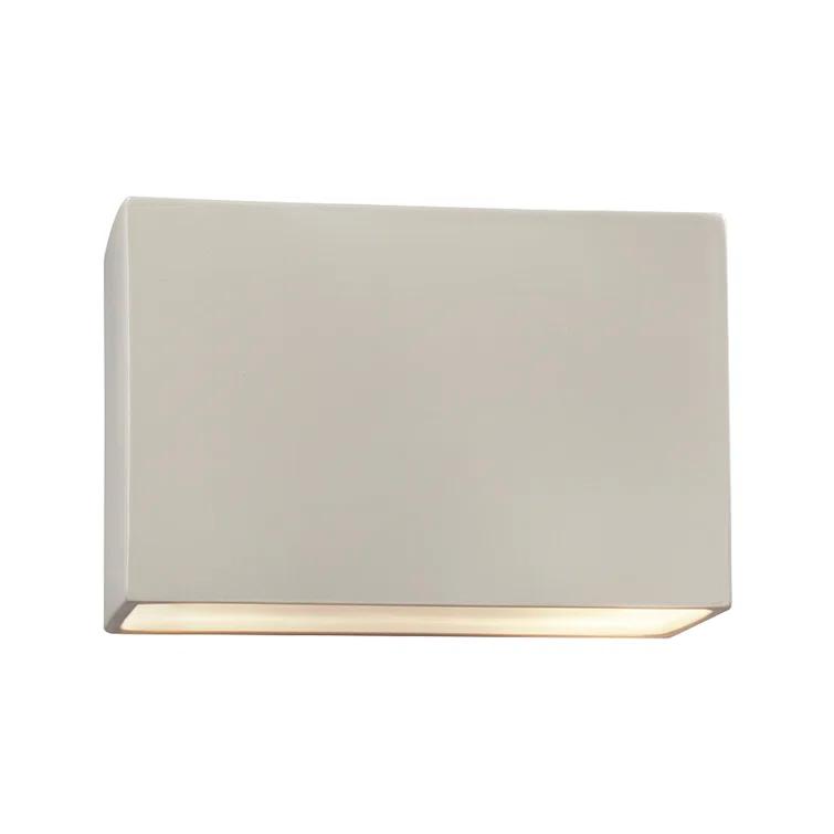 Coastal Matte White Ceramic 10'' Outdoor Wall Sconce