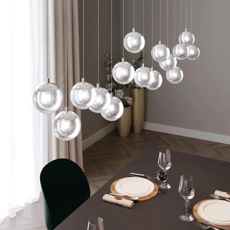 SONNEMAN Champagne Bubbles - Light Polished Chrome Cluster Pendant