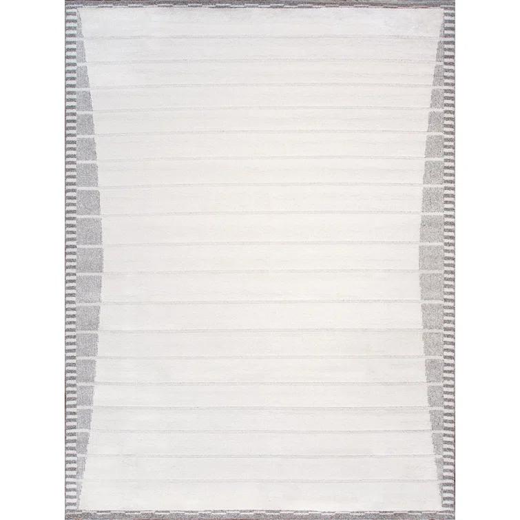 Pasargad Home Sutton 12' x 15' Power-Loomed Ivory/Grey Rug, For Indoor Space and all Age of Group