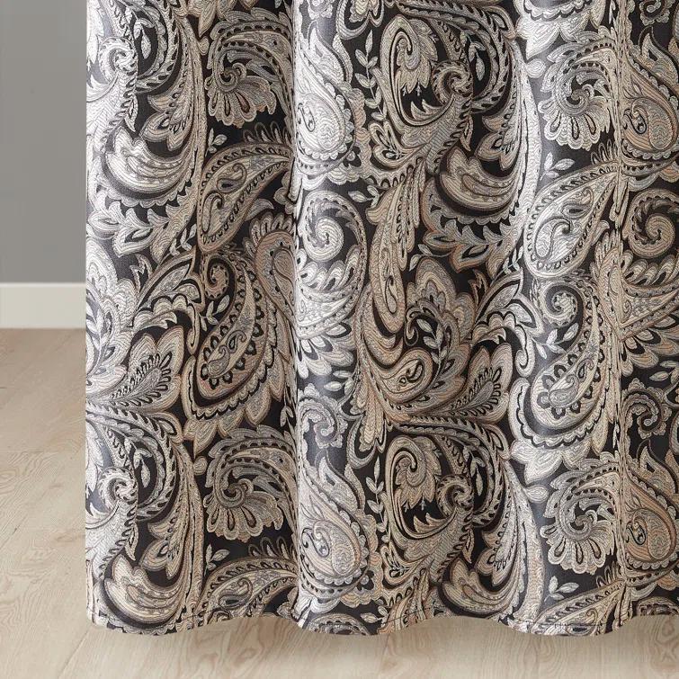 Madison Park Aubrey Paisley Jacquard Shower Curtain