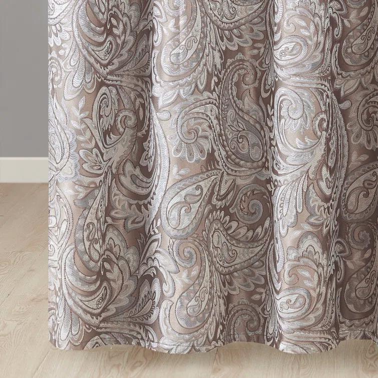 Madison Park Aubrey Paisley Jacquard Shower Curtain