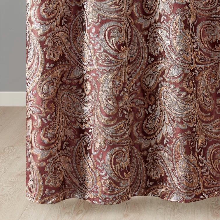 Madison Park Aubrey Paisley Jacquard Shower Curtain