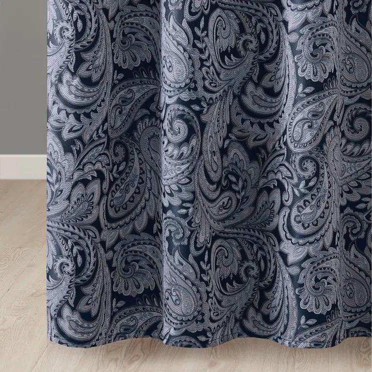 Madison Park Aubrey Paisley Jacquard Shower Curtain