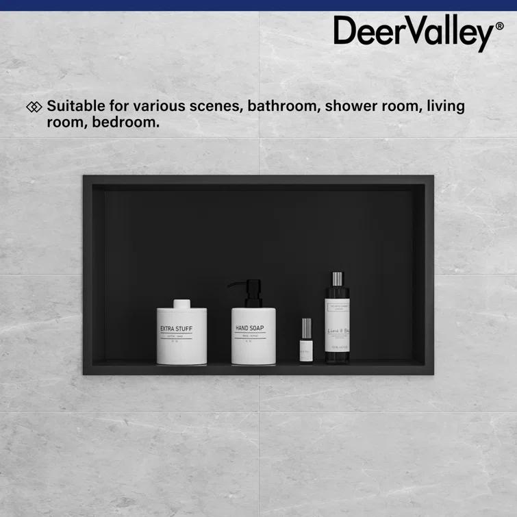 25" W × 14" H Stainless Steel Wall Niche Rectangular Recessed Shower Niche