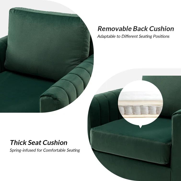 Cedarpoint Upholstered Velvet Club Chair