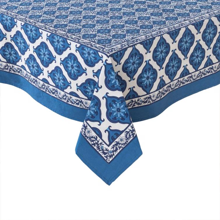 Azulejo Handmade Floral Tablecloth