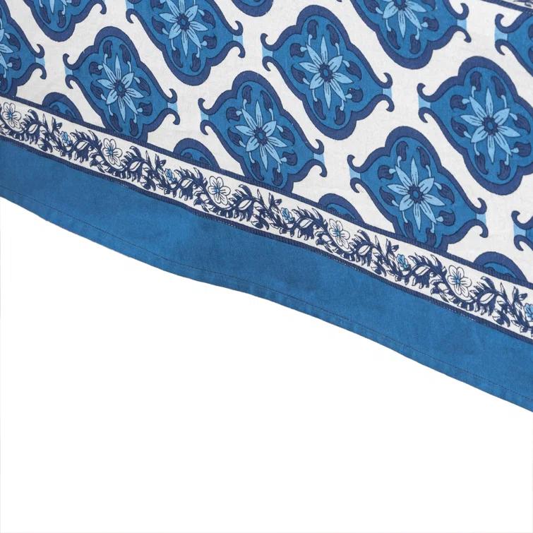 Azulejo Handmade Floral Tablecloth