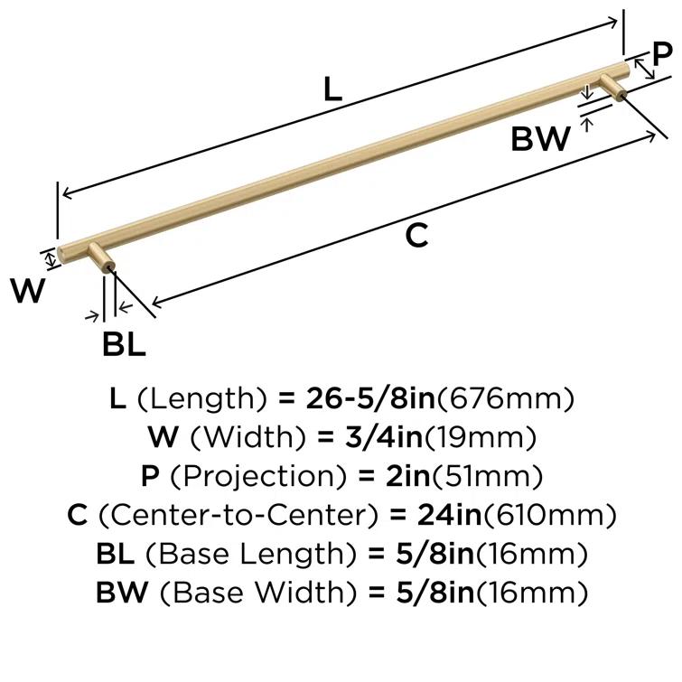 Bar Pulls 12 5/8" Center to Center Bar Pull