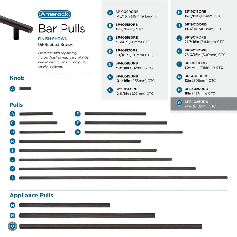 Bar Pulls Center to Center Bar Pull
